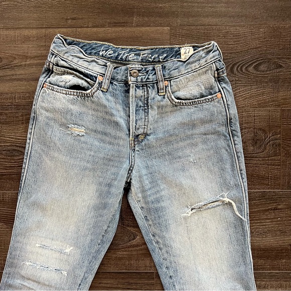 Free People Pioneer Straight Jeans in Washed Denim - Picture 3 of 13